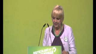 Politische Rede von Claudia Roth auf der Bundesdelegiertenkonferenz in Berlin 27 April 2013 [upl. by Iahcedrom]