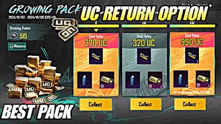 GROWING PACK UC RETURN PUBG MOBILE  NEW GROWING PACK EVENT [upl. by Zolner]