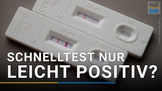 CoronaSchnelltest nur ganz leicht positiv  Was bedeutet das [upl. by Harret]