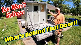 7×16 Cargo Trailer Conversion Camper Set Up For Fulltime Living [upl. by Giffie]