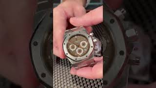 Audemars Piguet Royal Oak 39mm Brown Dial Steel Mens Watch 26300ST Review  SwissWatchExpo [upl. by Leiruh]