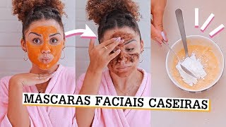 DIY 5 MĂSCARAS CASEIRAS PRA CUIDAR DA PELE anti acne esfoliante hidrante [upl. by Meggy]