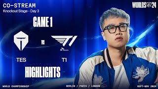 Highlights TES vs T1  Game 1  CKTG 2024  Tứ Kết 3 [upl. by Sacul747]