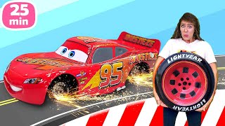 ¡Los MEJORES videos de Rayo McQueen en la Guardería Infantil de Ana Videos de coches para niños [upl. by Gluck]