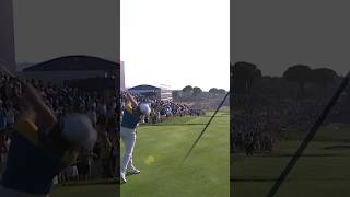 Tommy Fleetwoods INCREDIBLE Ryder Cupwinning tee shot 🤯 [upl. by Barna]