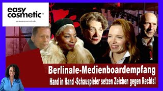 Berlinale Medienboardempfang  Hand in Hand Schauspieler setzen Zeichen gegen Rechts [upl. by Ameehsat]