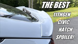 20222024 Civic Hatchback OEM Ducktail Spoiler  Detailed Install DIY [upl. by Cynarra]