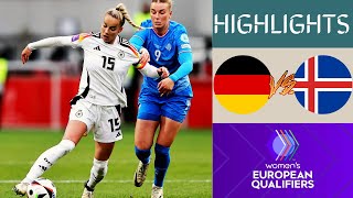 🇩🇪 Germany vs Iceland 🇮🇸 Womens EURO Qualifying Highlights  Group A4 [upl. by Repard]