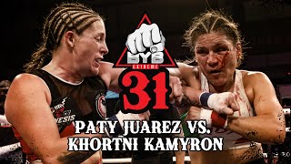 Bloody BYB 31 Womens Super Lightweight Bare Knuckle Title Fight Paty Juarez vs Khortni Kamyron [upl. by Godric]