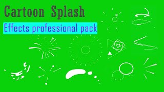 Free 50 Motion Elements Green Screen Splash Animation Cartoon Shapes Explosion [upl. by Aelram]