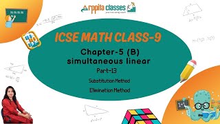 ICSE Class9  Maths  Chapter  5 Simultaneous Linear Equation [upl. by Akinas]