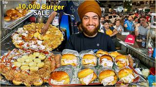 Jatt 50 Mr Rocket Singh ka Heavy Duty Punjabi Burger  Street Food India [upl. by Ronyar]