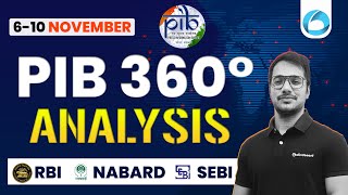 6 to 10 November 2024  PIB News Analysis for RBI Grade B SEBI IRDAI amp NABARD Grade A  Jay Sir [upl. by Babb]