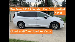 Our New 2023 Chrysler Pacifica Limited AWD All you wanted to know [upl. by Nohshan]