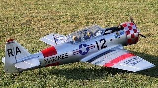 Crash Landing AT6 Texan Black Horse RC Plane 1830mm Model [upl. by Nitniuq]