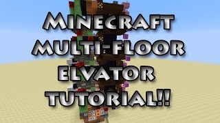 Minecraft MultiFloor Elevator Tutorial [upl. by Nodlehs]