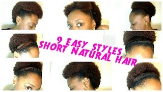 9 BACK TO SCHOOL hairstyles for SHORT NATURAL HAIR  QUICK and EASY The Curly Closet [upl. by Weide284]