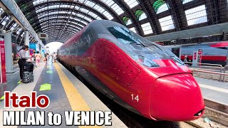 🇮🇹Riding the Amazing Italian Bullet Train First Class quotClub Executivequot  Italo Milan →Venice [upl. by Yaresed]