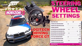 Forza Horizon logitech driving force Gt Steering Wheel Best Settings And Gameplay Test [upl. by Eednar]