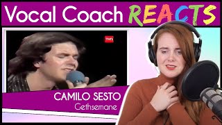 Vocal Coach reacts to Camilo Sesto singing Gethsemane Live [upl. by Ahseiyk]