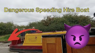 DANGEROUS SPEEDING HIRE BOAT  NARROWBOAT SURVIVAL [upl. by Yobybab]