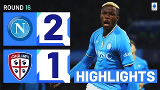 NAPOLICAGLIARI 21  HIGHLIGHTS  Osimhen and Kvara both on target for champions  Serie A 202324 [upl. by Evangelina148]