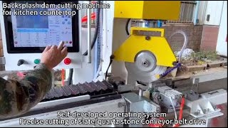 Backsplash dam water retaining strip cutting machine for kitchen countertop [upl. by Anallese]