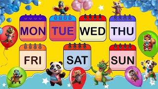 Days of the Week Dance Party Song  Fun and Easy Dance Moves for Kids [upl. by Parry]