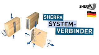 SHERPA Systemverbinder  Bauteile mit hohen Lasten im Holzbau einfach genial verbinden💪 [upl. by Kimber]