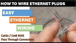 How to Terminate Ethernet Plugs the Easy Way EJ45 Pass through Connectors [upl. by Gaultiero]