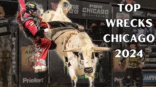 Chilled to Thrill Bull Riding Wrecks in Chicagos Frozen Arena Send Shivers Down the Spine [upl. by Jeraldine]