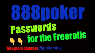 888poker Freeroll Passwords [upl. by Thayer]