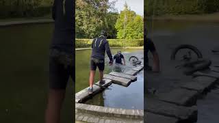 Bicyclist Falls Into Fish Pond [upl. by Peterus]