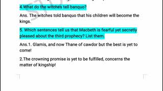 Buzzword Chapter 4 Macbeth and the witches full textual question answer Class 8William Shakespeare [upl. by Atiuqat]