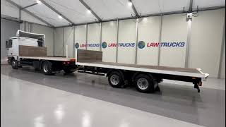 Mercedes Actros 1840 Sleeper Cab Flatbed Drawbar S410 KAM  C161085  Law Trucks [upl. by Henghold]