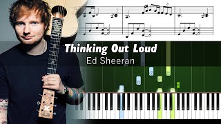 Ed Sheeran  Thinking Out Loud  Piano Tutorial with Sheet Music [upl. by Adnahsor]