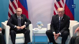 President Trump Participates in an Expanded Meeting with President Vladimir Putin of Russia [upl. by Ailero388]