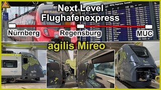 Der neue Flughafenexpress RE22 NürnbergMünchen Flughafen  agilis Mireo Superzug [upl. by Mossberg923]