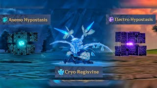 Defeating AnemoElectro Hypostasis and Cryo Regisvine  Genshin Impact [upl. by Anelegna556]