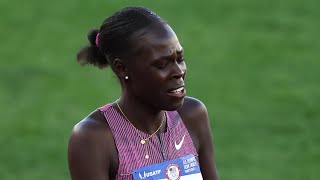 2024 Olympic Trial Women’s 800m Fall w Athing Mu [upl. by Rivi]