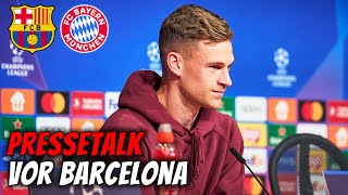 Pressetalk vor FC Barcelona  FC Bayern mit Kimmich amp Kompany  Champions League [upl. by Cornie908]