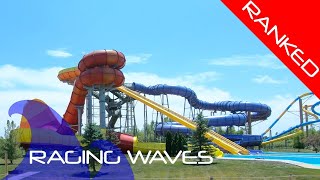 Raging Waves Waterpark  All Slides RANKED [upl. by Zink320]