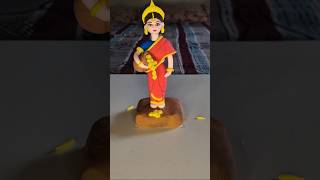 How to draw 🙏 Maa Laxmi 🌸shorts videos making with diy clay art shorts short [upl. by Vinia]