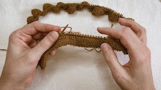 Knit a Folded Hem  Knitting Tutorial [upl. by Mozza]