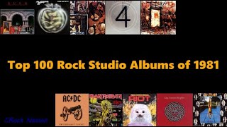 Top 100 Rock Studio Albums of 1981 [upl. by Wesla]