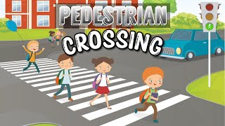 Pedestrian Crossing including Zebra Crossing Puffin Pelican and Toucan [upl. by Ynney565]