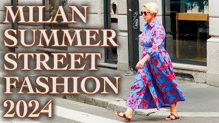 Milan Summer Street Fashion 2024 Summer Fashion trends and outfit ideas Italian Fashion VLOG [upl. by Loralee]