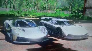 Forza Horizon 5 drag race koenigsegg Jesko vs Lotus evija [upl. by Yelekalb]