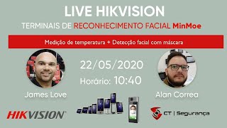 Terminais de Reconhecimento Facial  Termográfica  Máscara MinMoe Hikvision [upl. by Arata373]