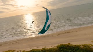 Zoutelande Moustache dune soaring uncut 4K  drone shots paragliding [upl. by Cichocki]